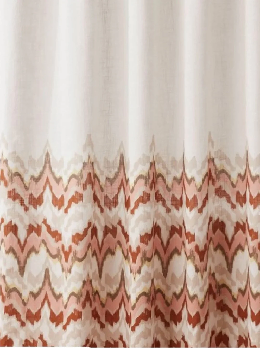 Coastal Abstract Shower Curtain Cream/Red - Threshold new